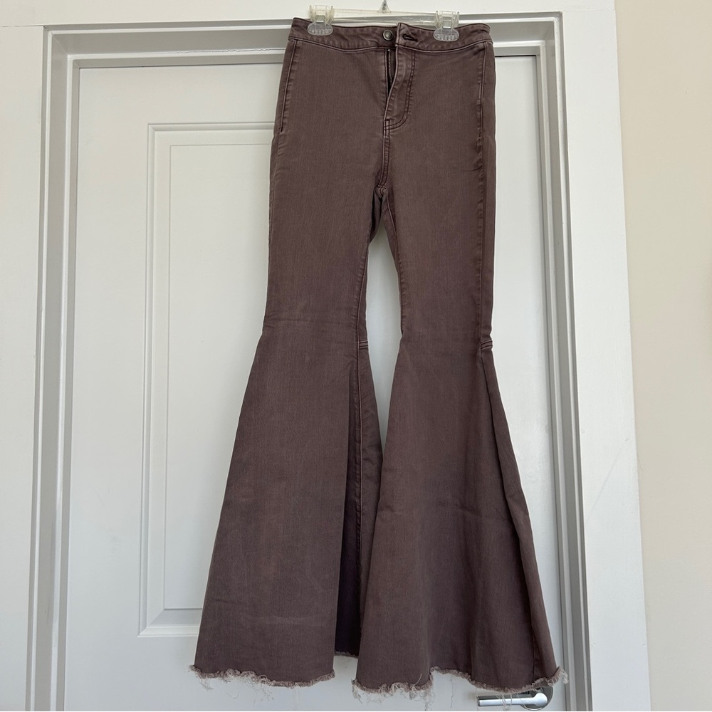 We the Free Brown Flared Bell Bottom Jeans